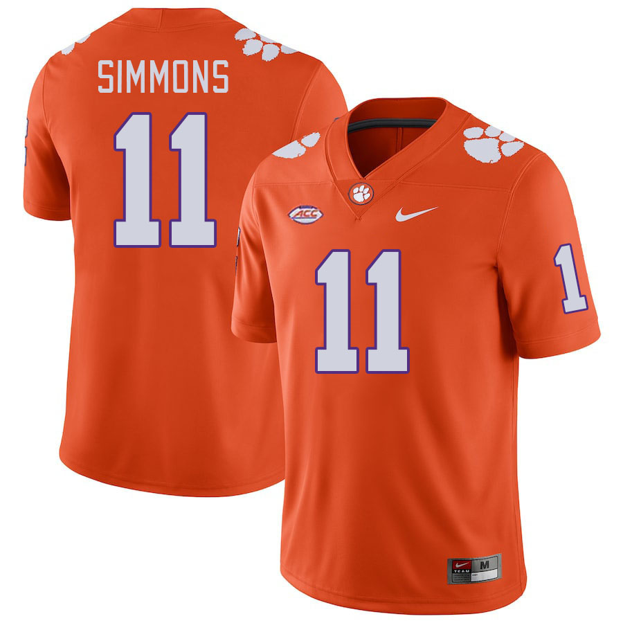 Clemson Tigers #11 Isaiah Simmons College Football Jerseys Stitched Sale-Orange